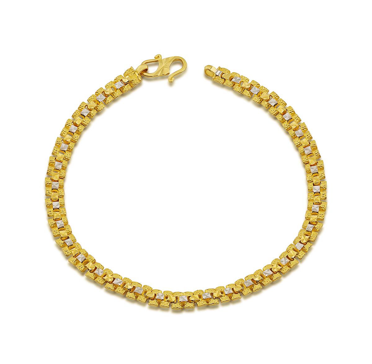 Rhodium Block Bracelet Image