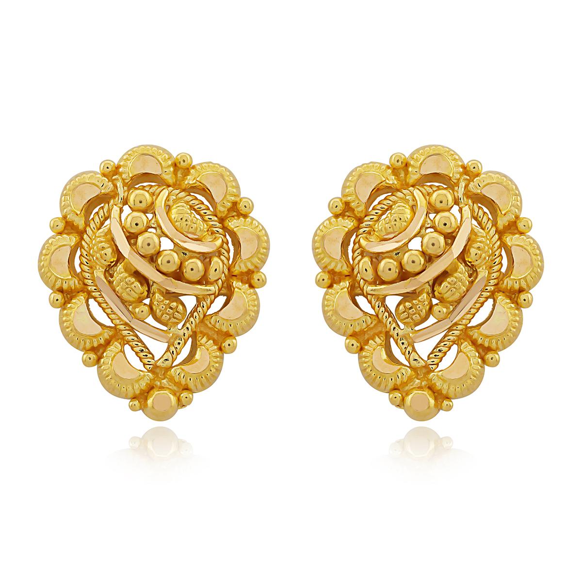 Pear Shaped Gold Studs Image