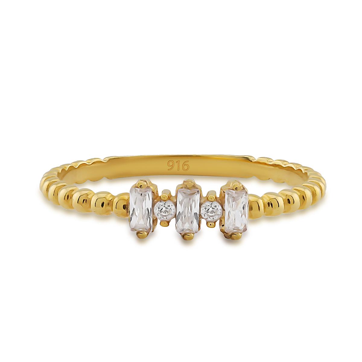 Tri Stone Ring 