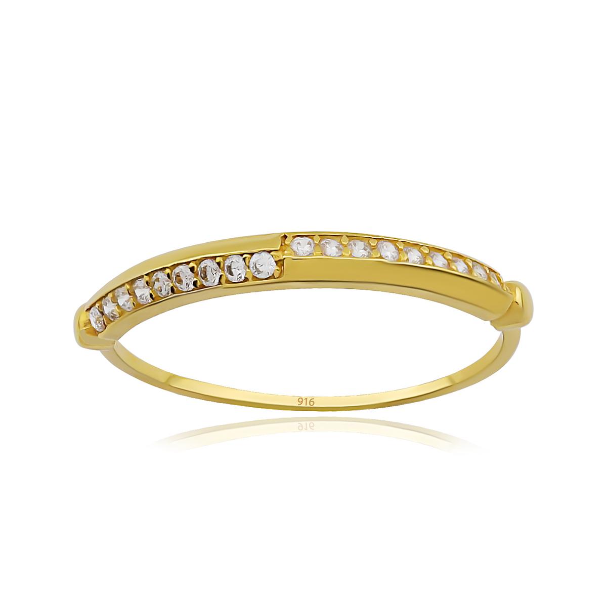 Semi Stone Band Ring Image