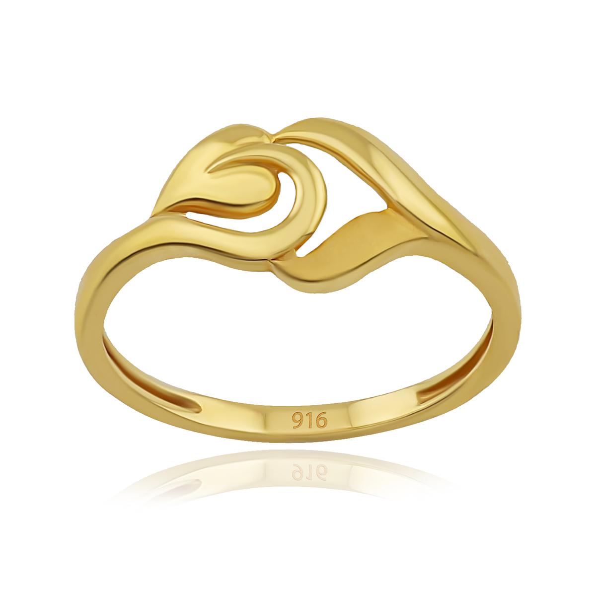 Ladies Gold Heart Ring Image