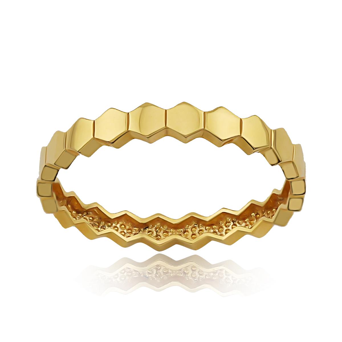 Ladies Hex Band Ring Image