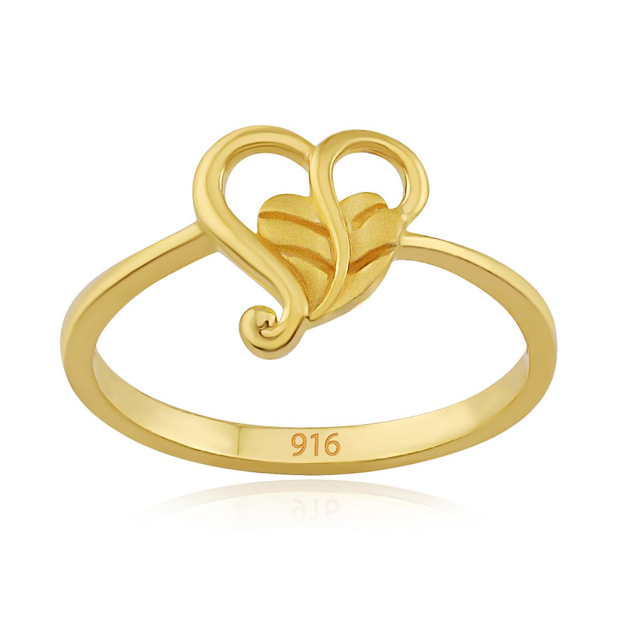 Heart & Leaf Ring Image