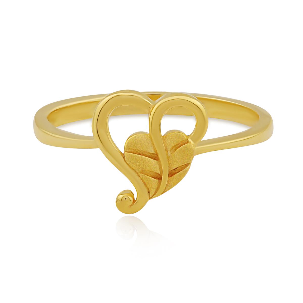 Heart & Leaf Ring
