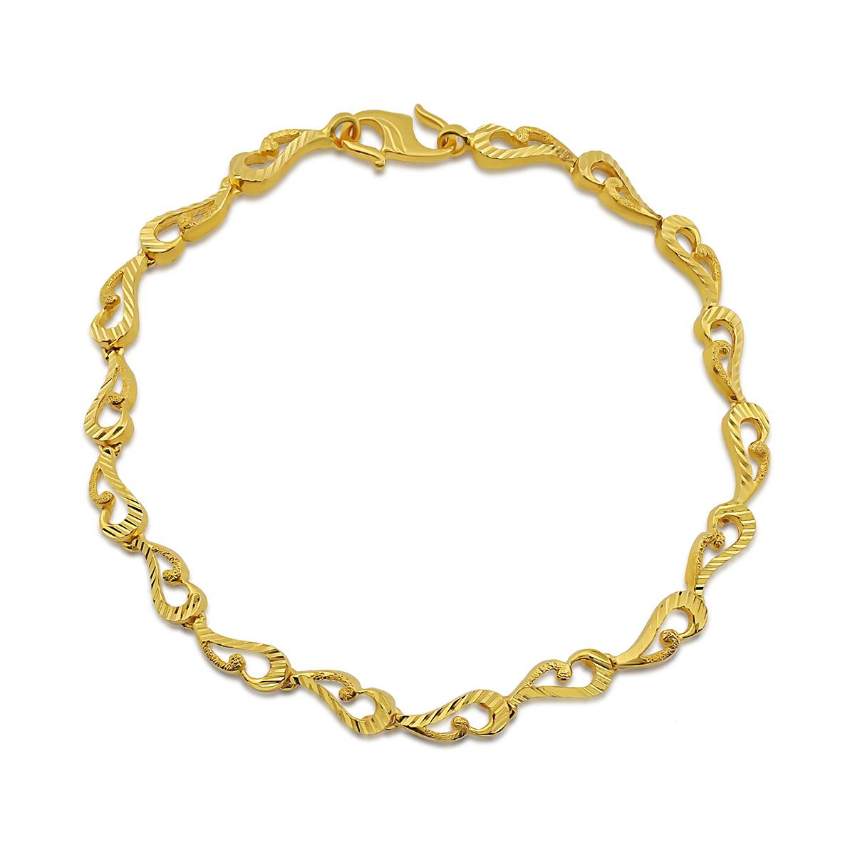 Gold Casted Wave Ladies Bracelet Image