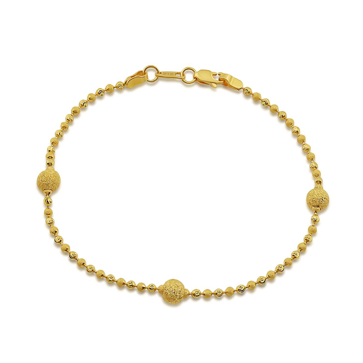 Gold Beaded Bracelet Image
