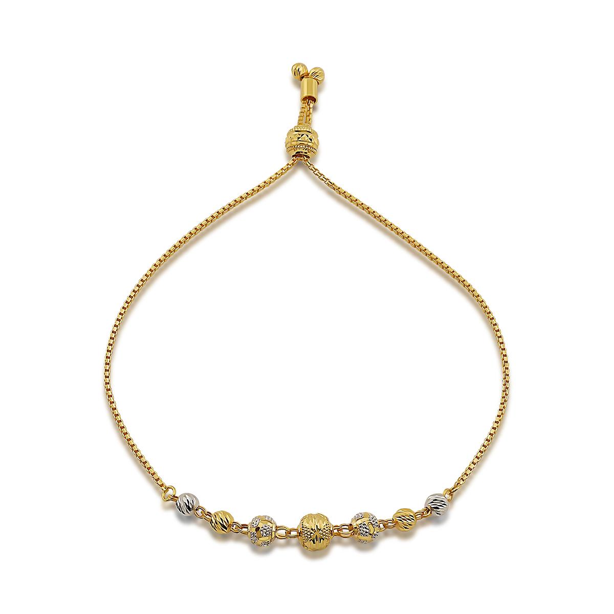 Rhodium Gold Adjustable Bracelet Image