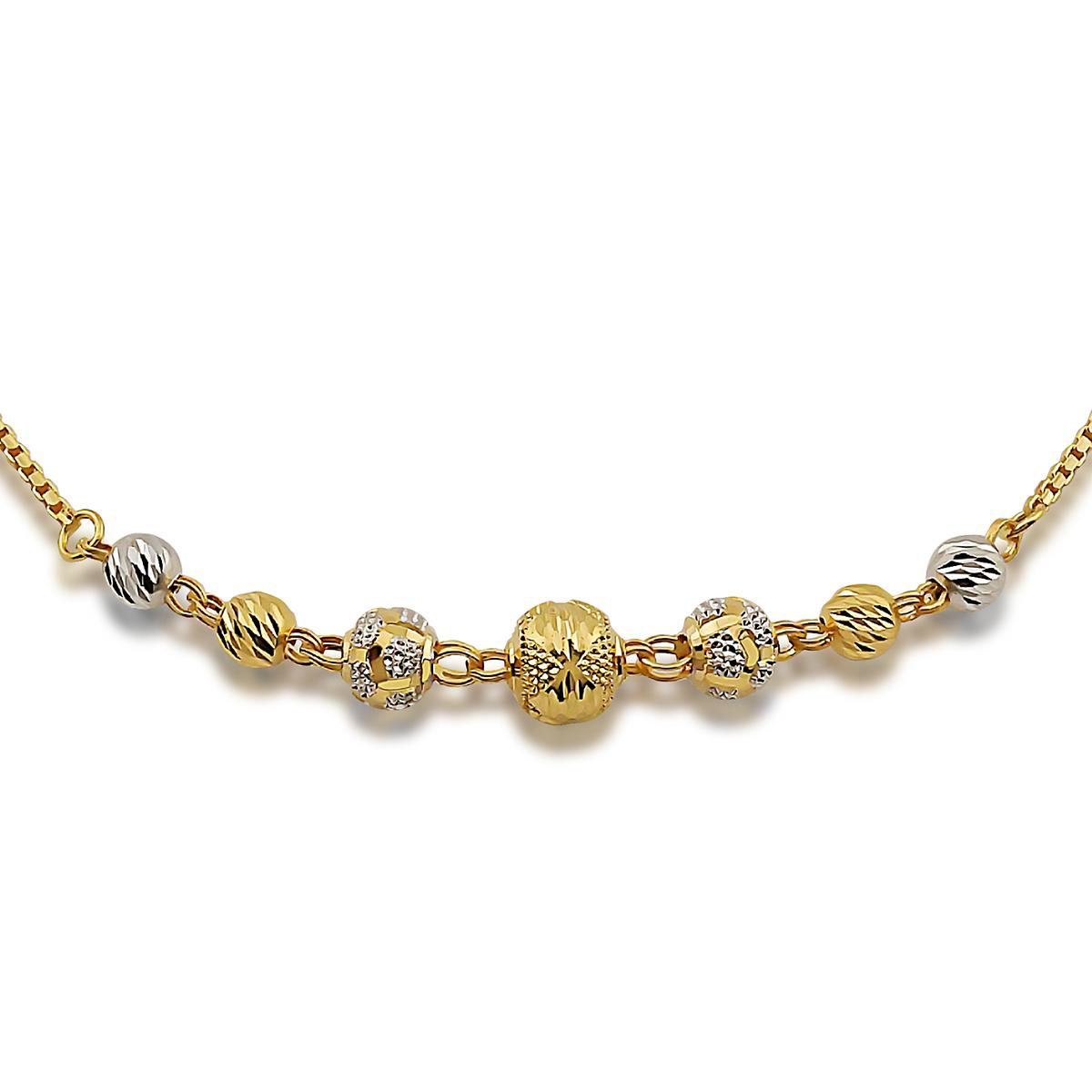 Rhodium Gold Adjustable Bracelet