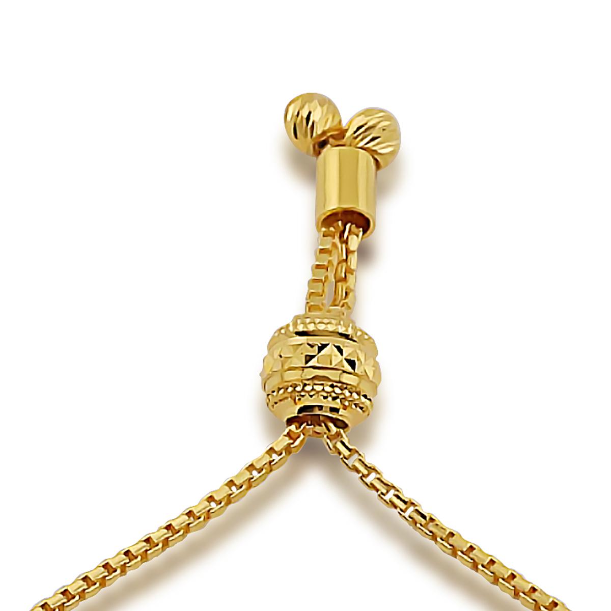 Rhodium Gold Adjustable Bracelet