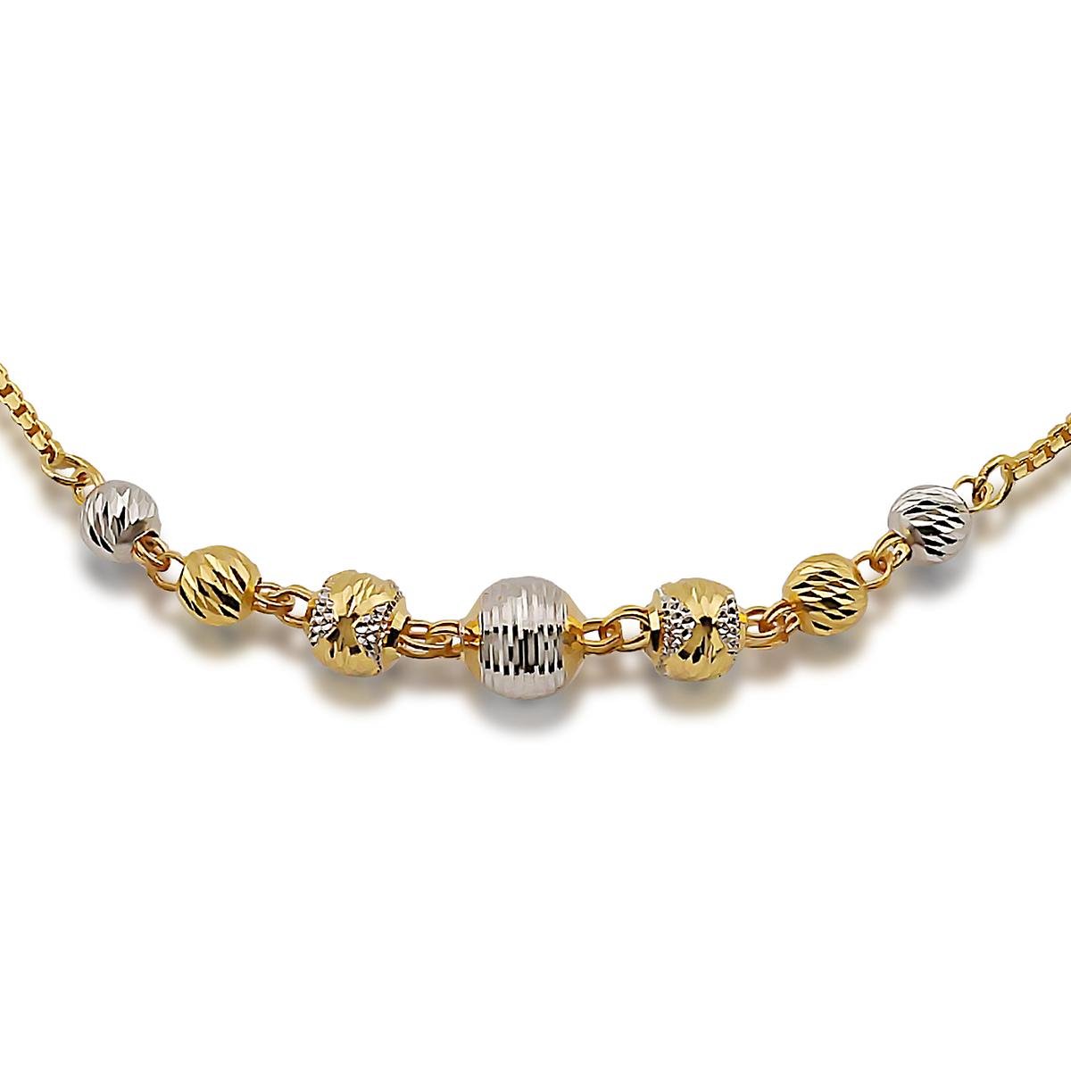 Rhodium Gold Adjustable Bracelet