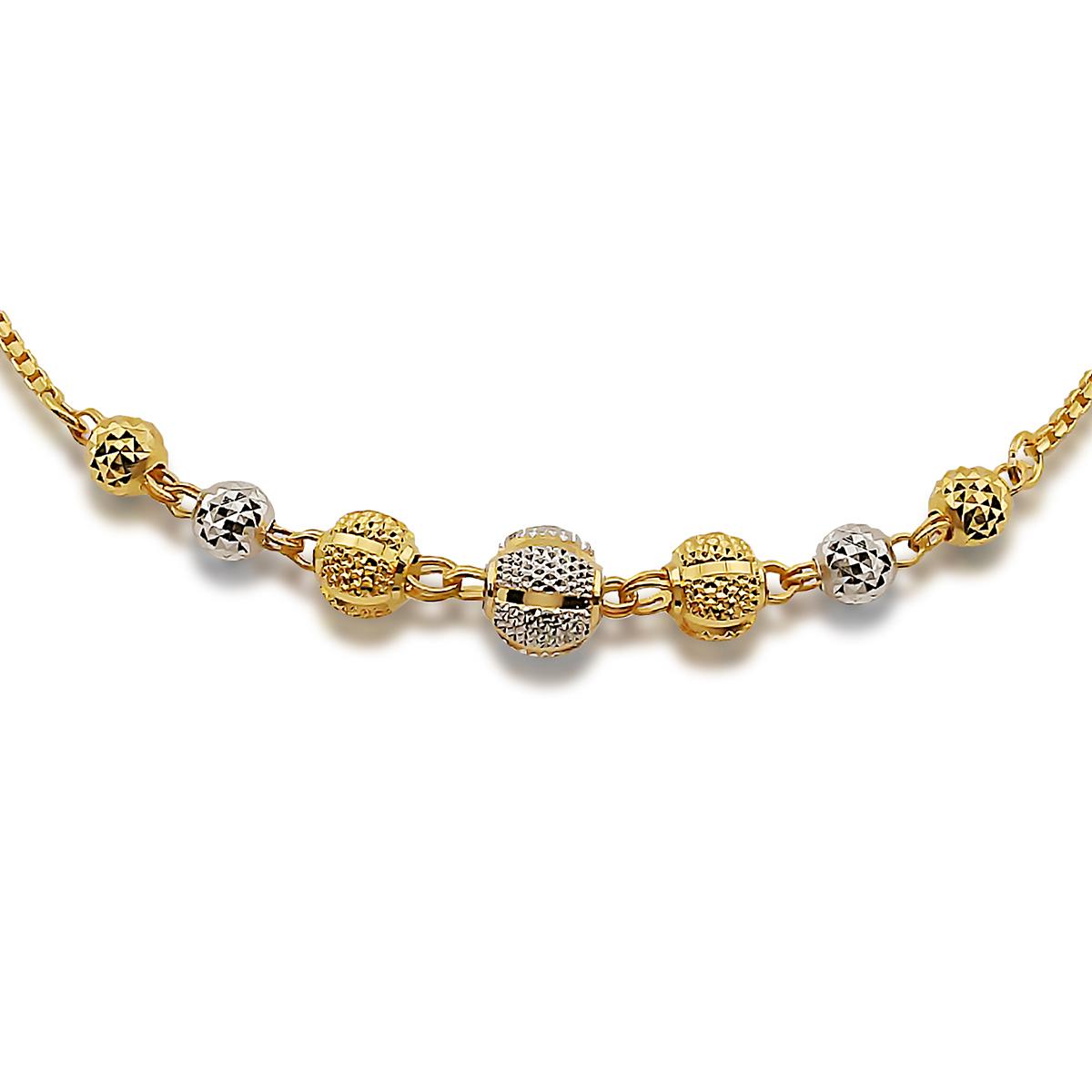 Rhodium Gold Adjustable Bracelet