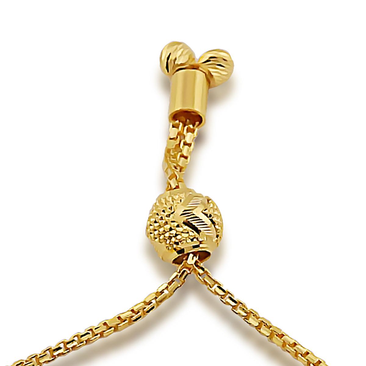 Rhodium Gold Adjustable Bracelet