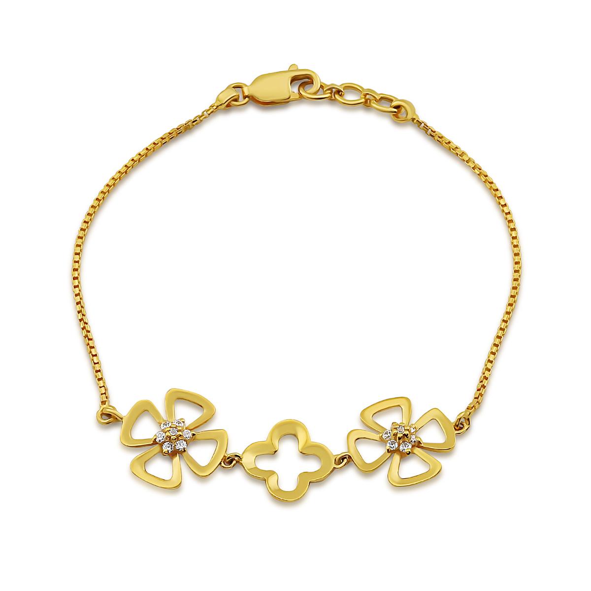 4 Clover Gold Bracelet Image