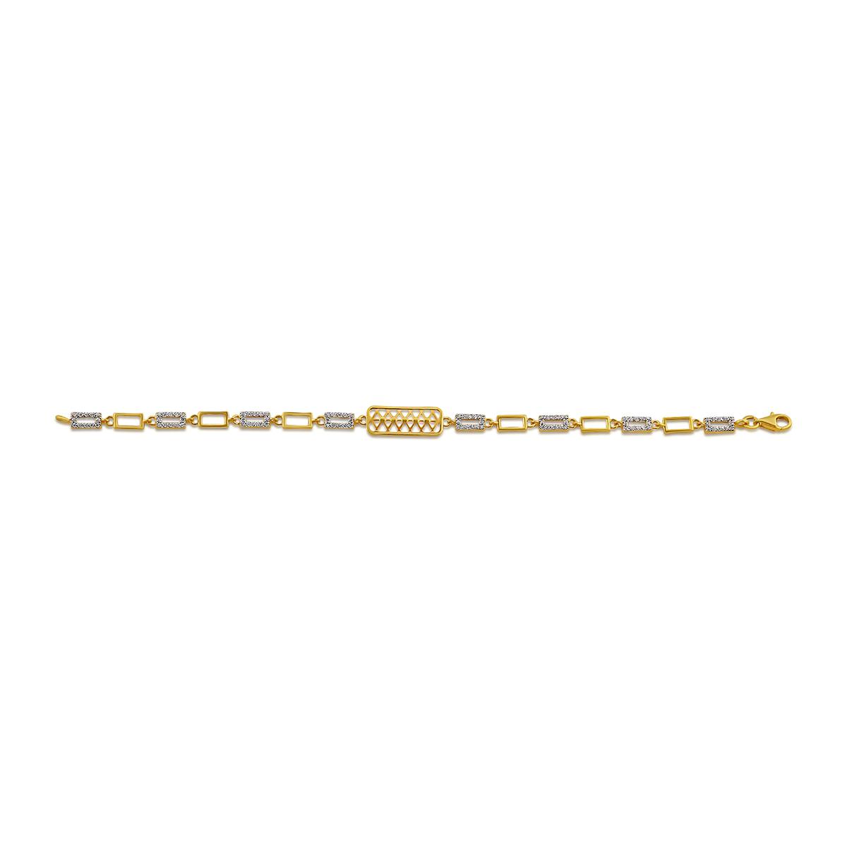 Rhodium Bar Bracelet