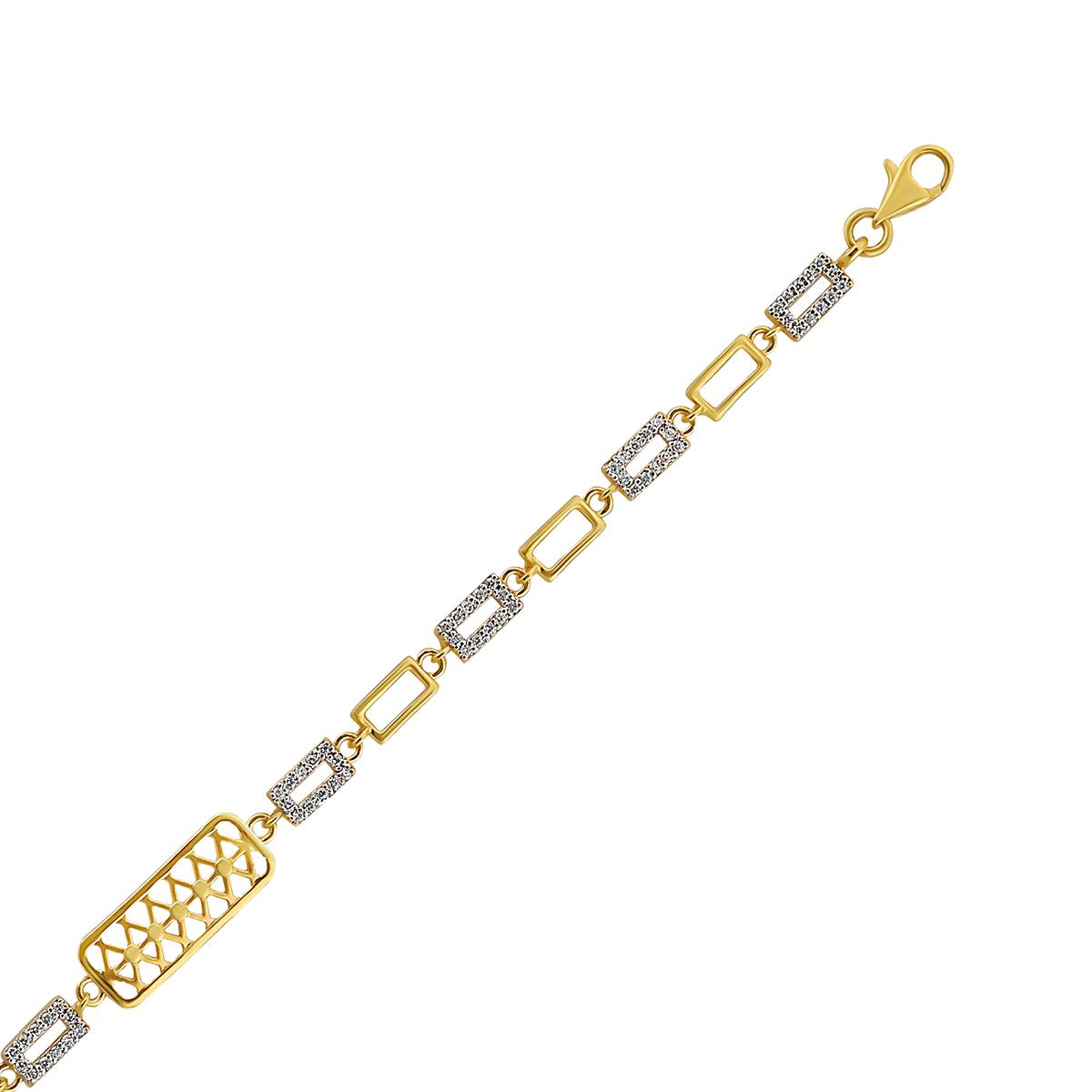 Rhodium Bar Bracelet