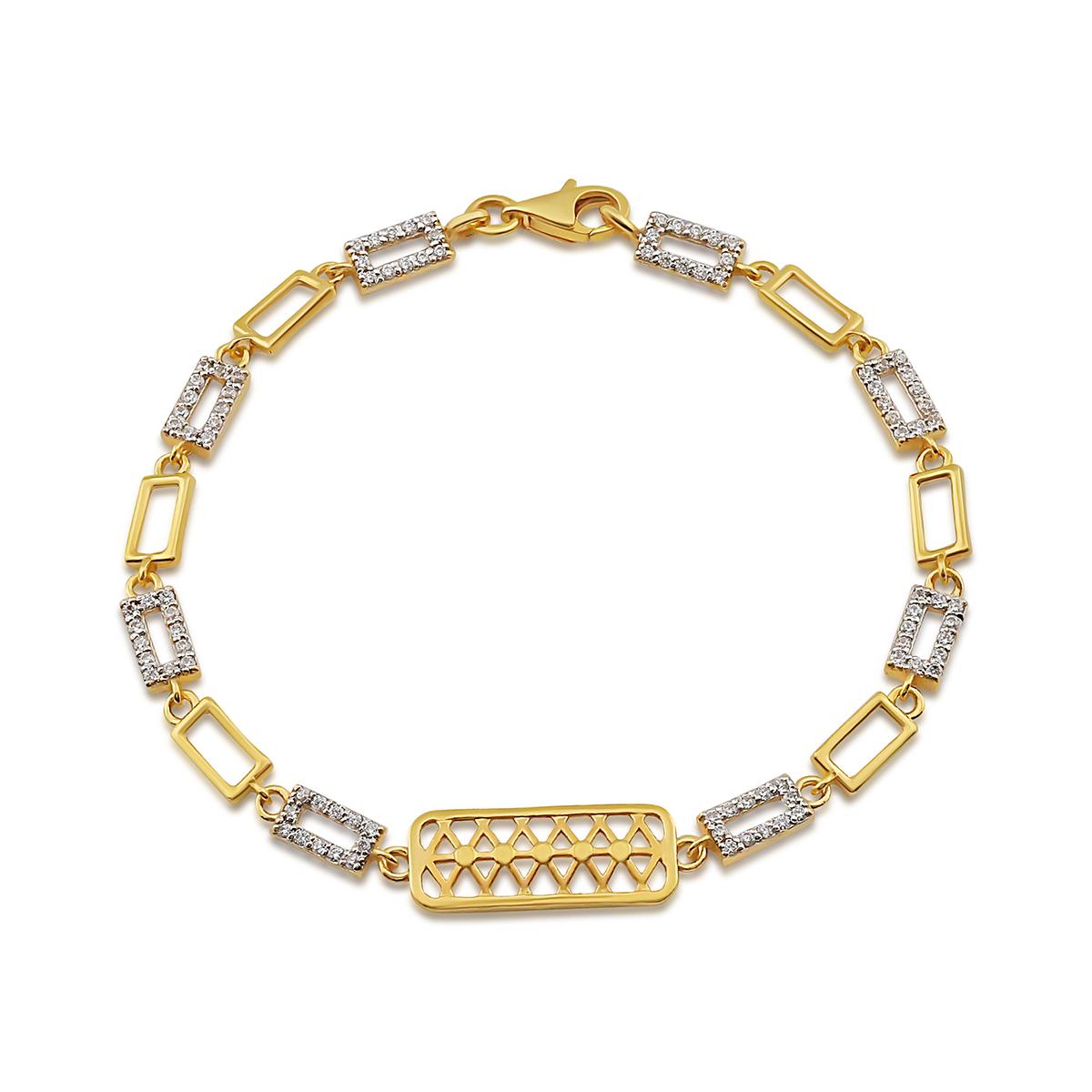 Rhodium Bar Bracelet