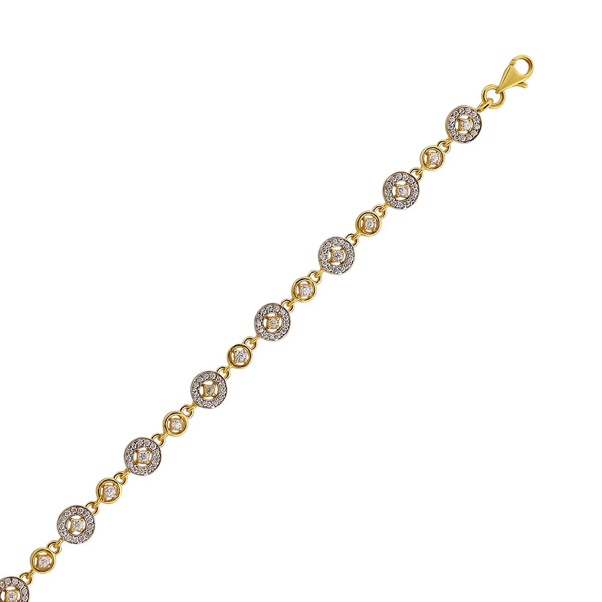 Ladies Gold Stone Bracelet