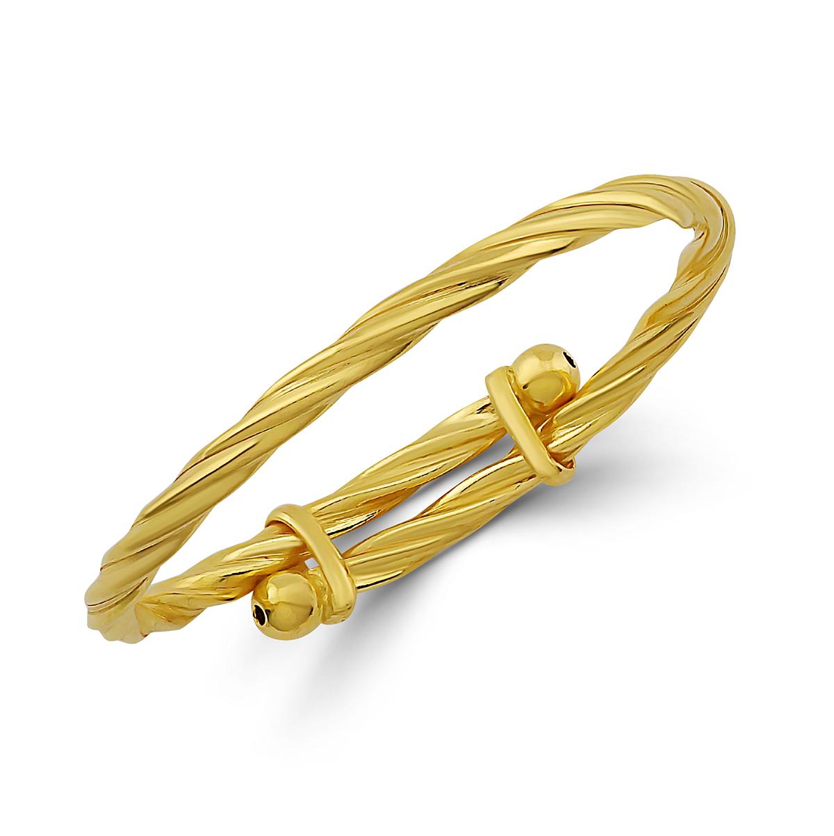 Singapore Rope Twist Adjustable Baby Bangle Image