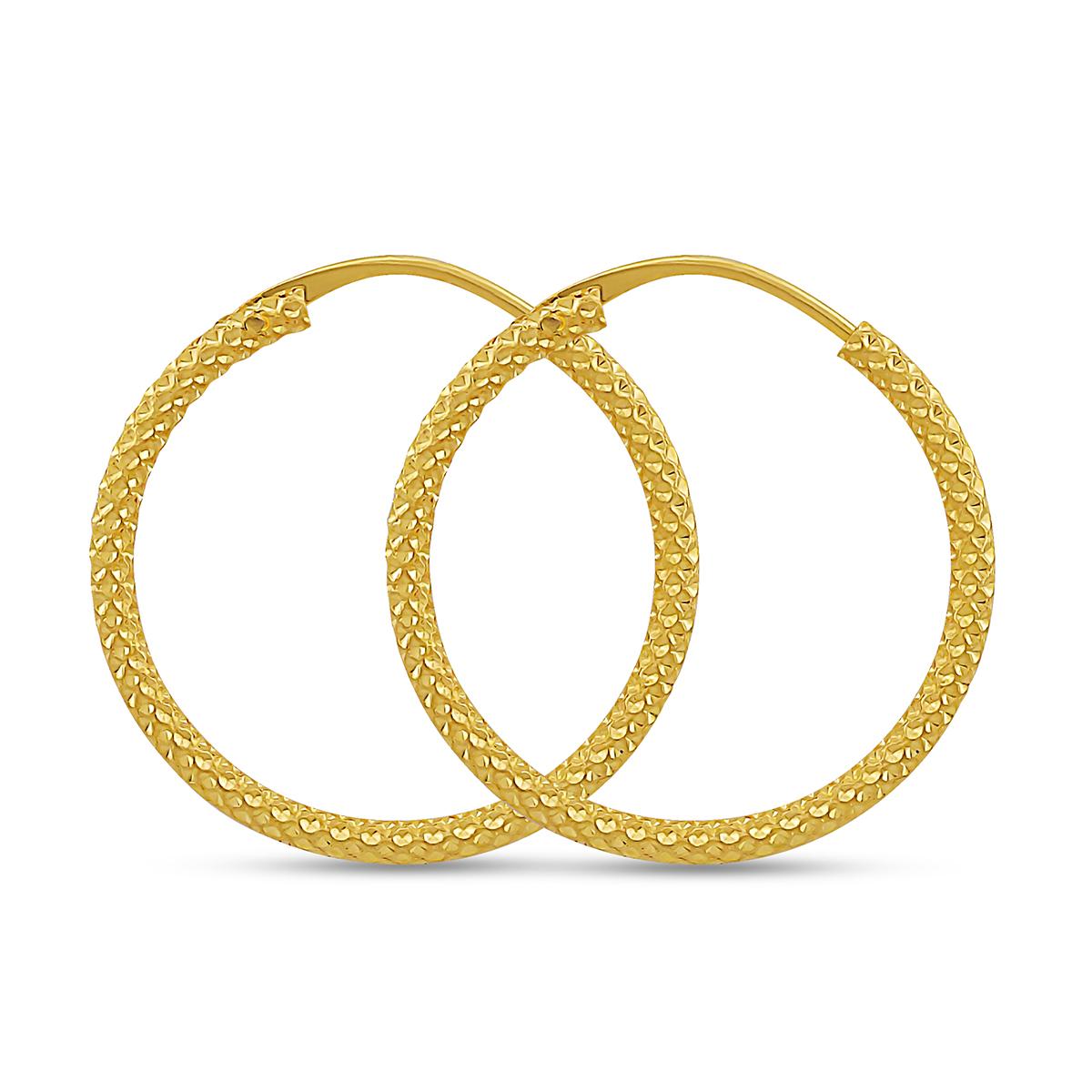 Singapore Sparkle Cut Daily Wear Hoops Image