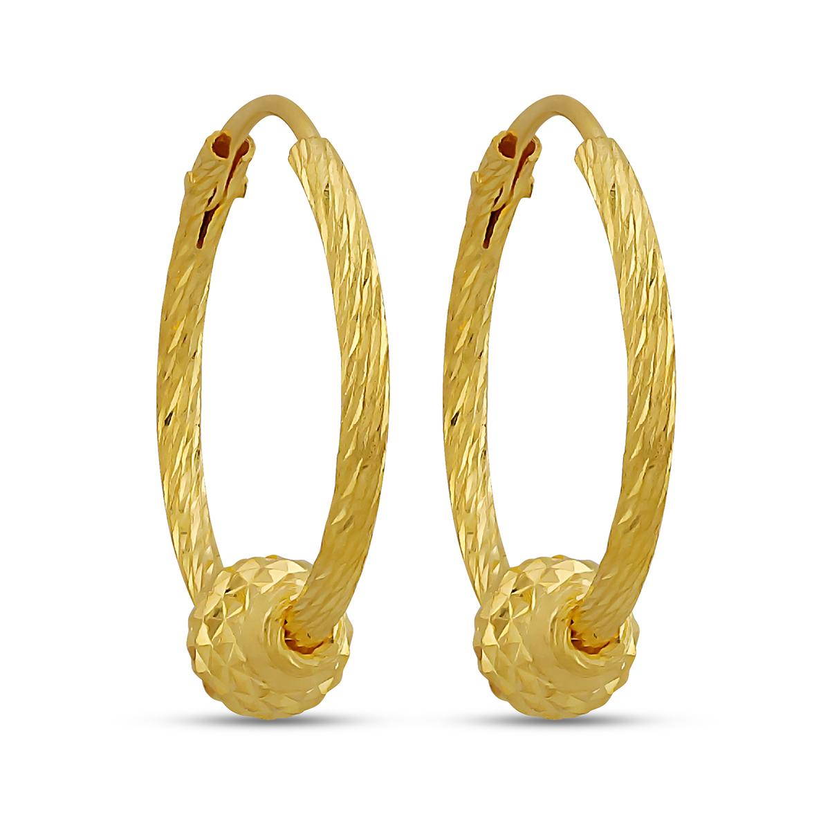 Diamond Cut Huggie Hoops