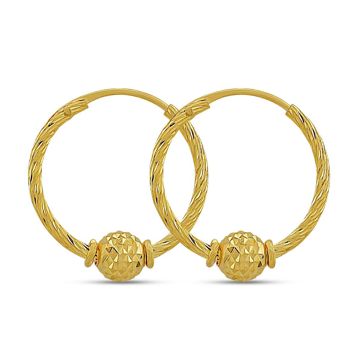 Diamond Cut Huggie Hoops Image