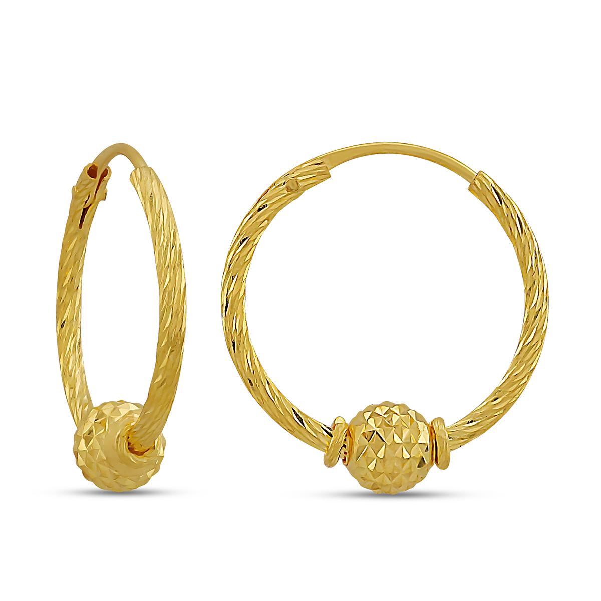 Diamond Cut Huggie Hoops