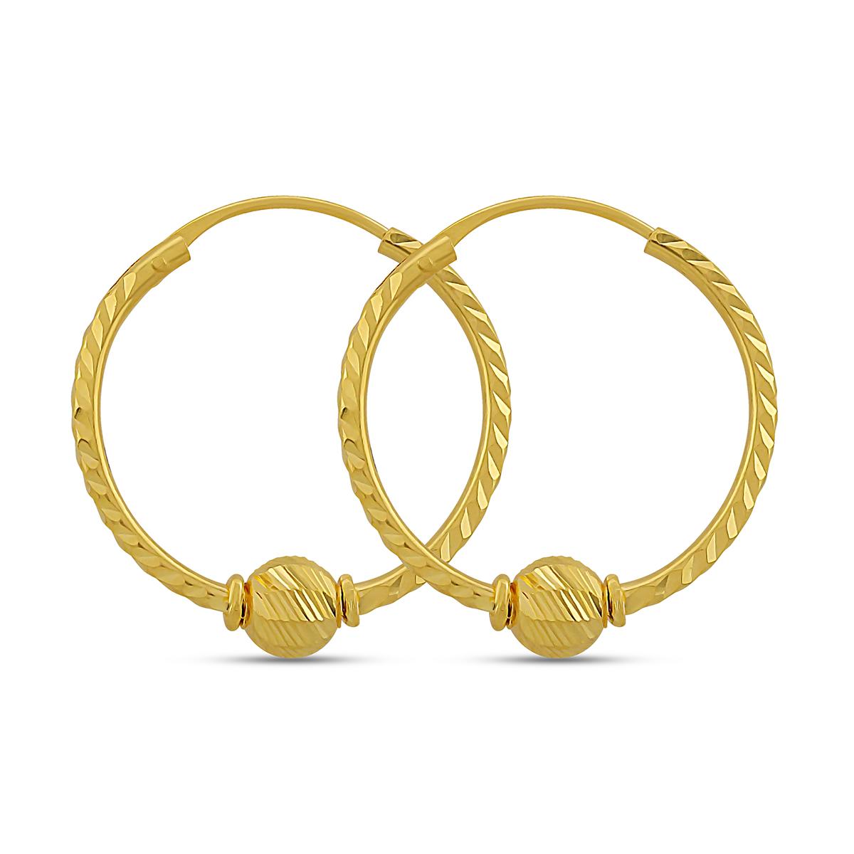  Twisted Diamond Cut Hoops With Hinged Insert Closure Image
