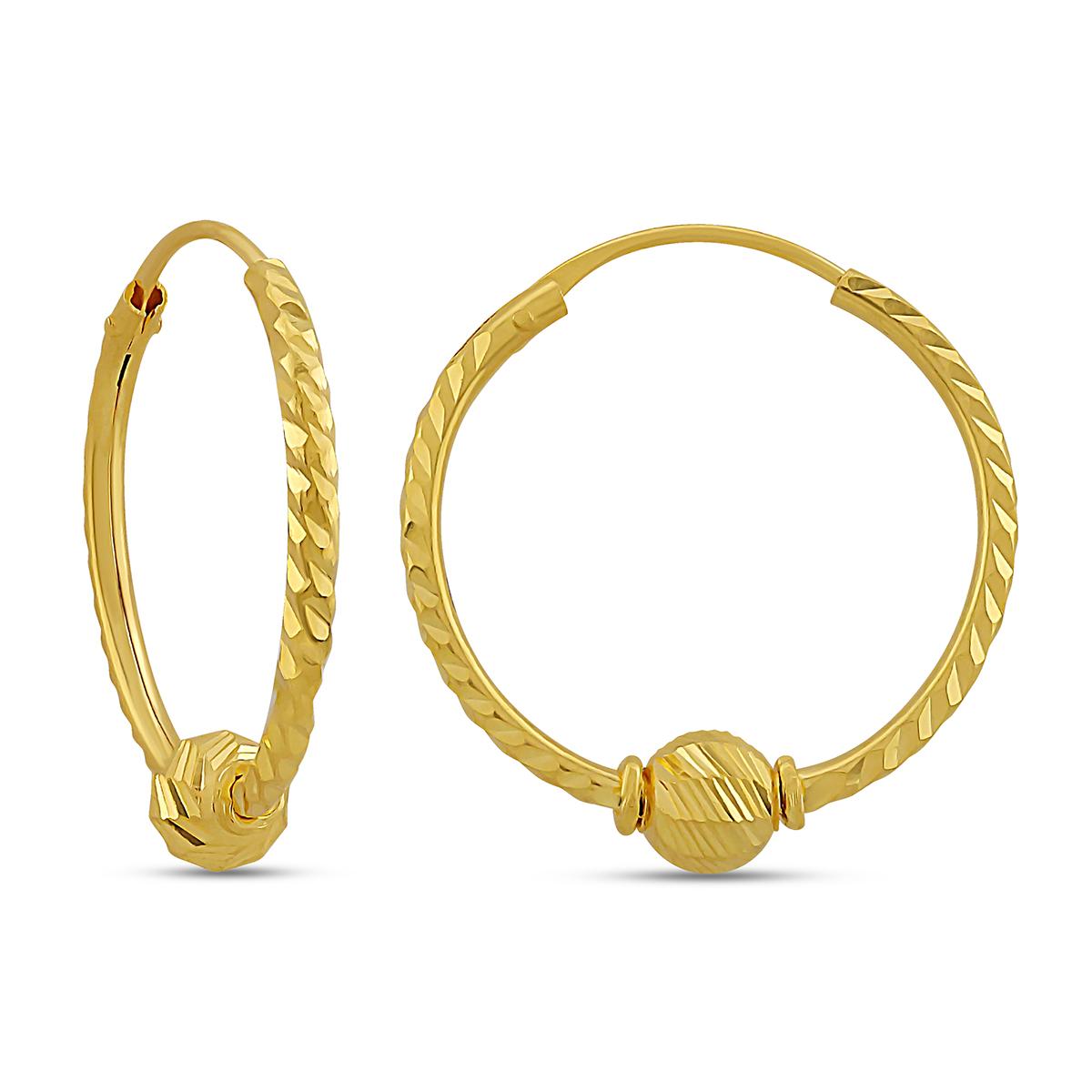 Twisted Diamond Cut Hoops With Hinged Insert Closure
