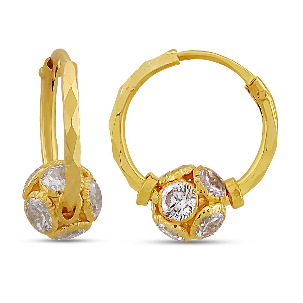 Halo Charm Hoops  With Hinged Insert Closure