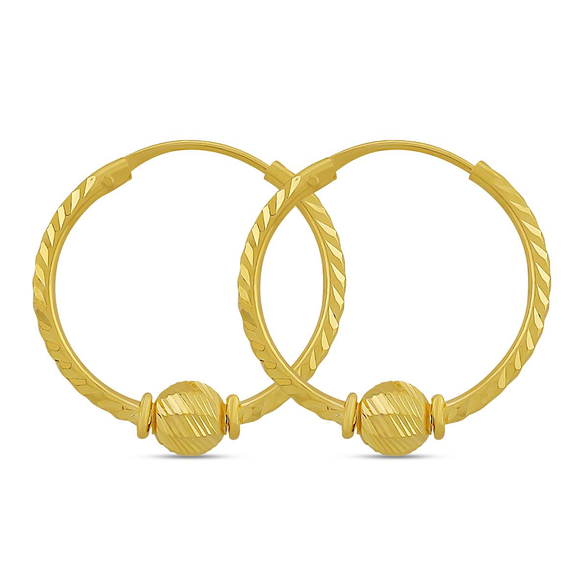 Twisted Diamond Cut Hoops With Hinged Insert Closure Image