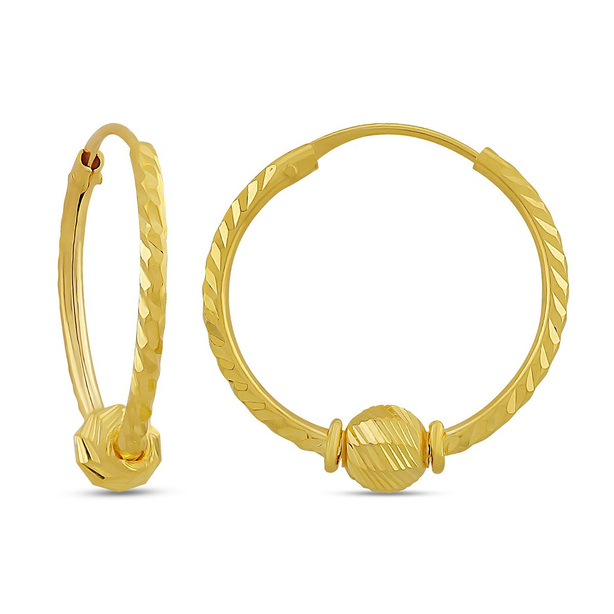 Twisted Diamond Cut Hoops With Hinged Insert Closure 