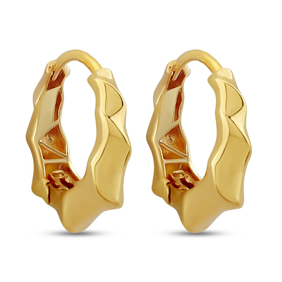 Organic Wave Huggie Hoops Image