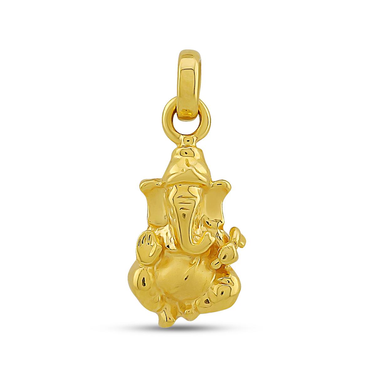 22ct Gold Traditional Ganesha Pendant Image