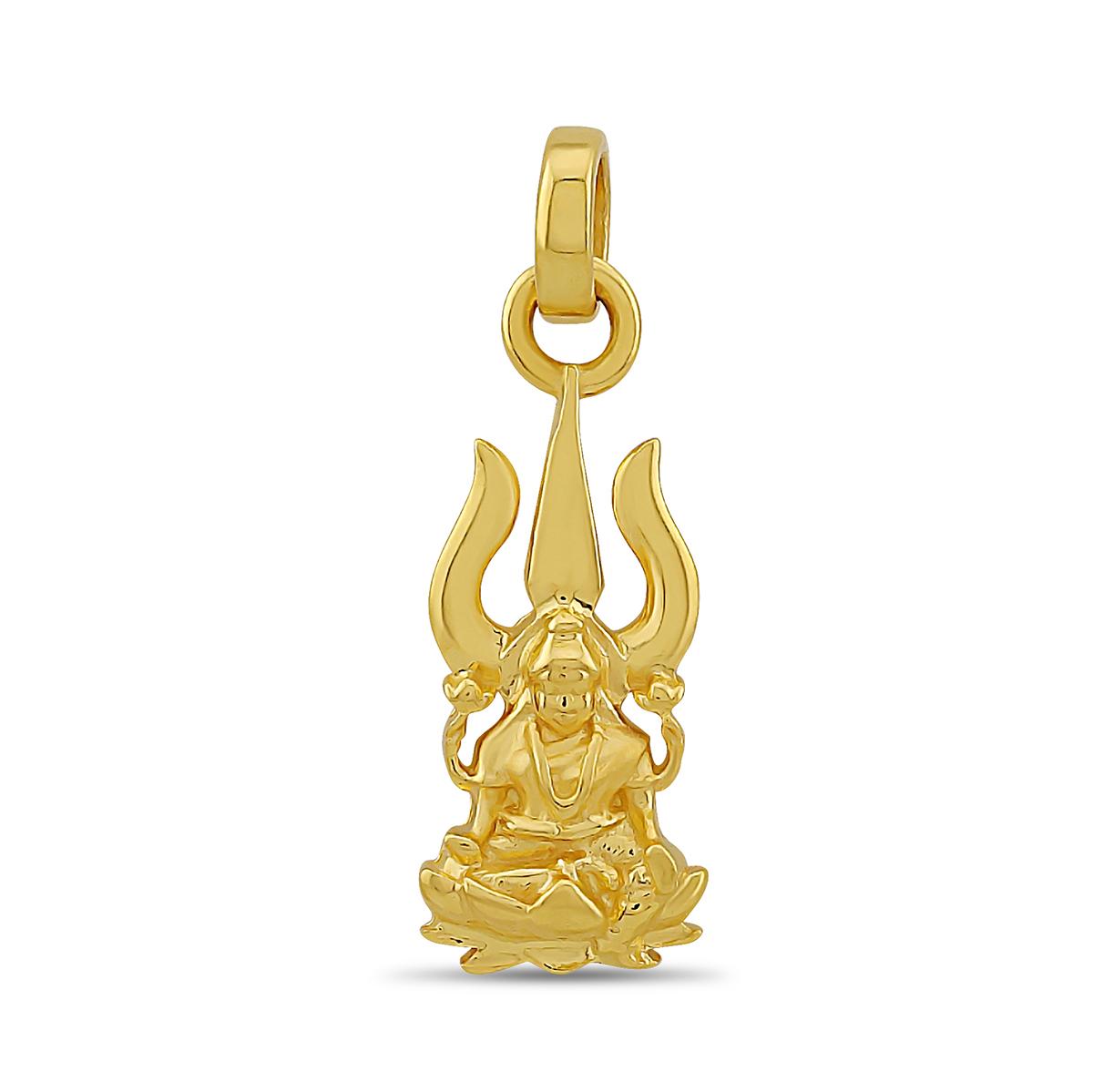 22ct Gold Sacred Trident Lakshmi Pendant Image