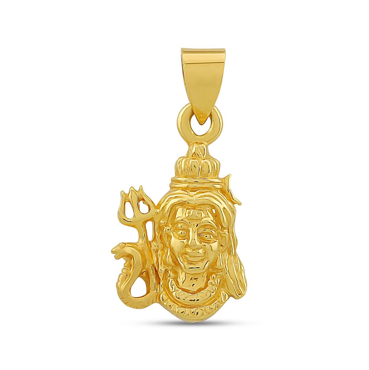 22ct Gold Trident Shiva Pendant Image