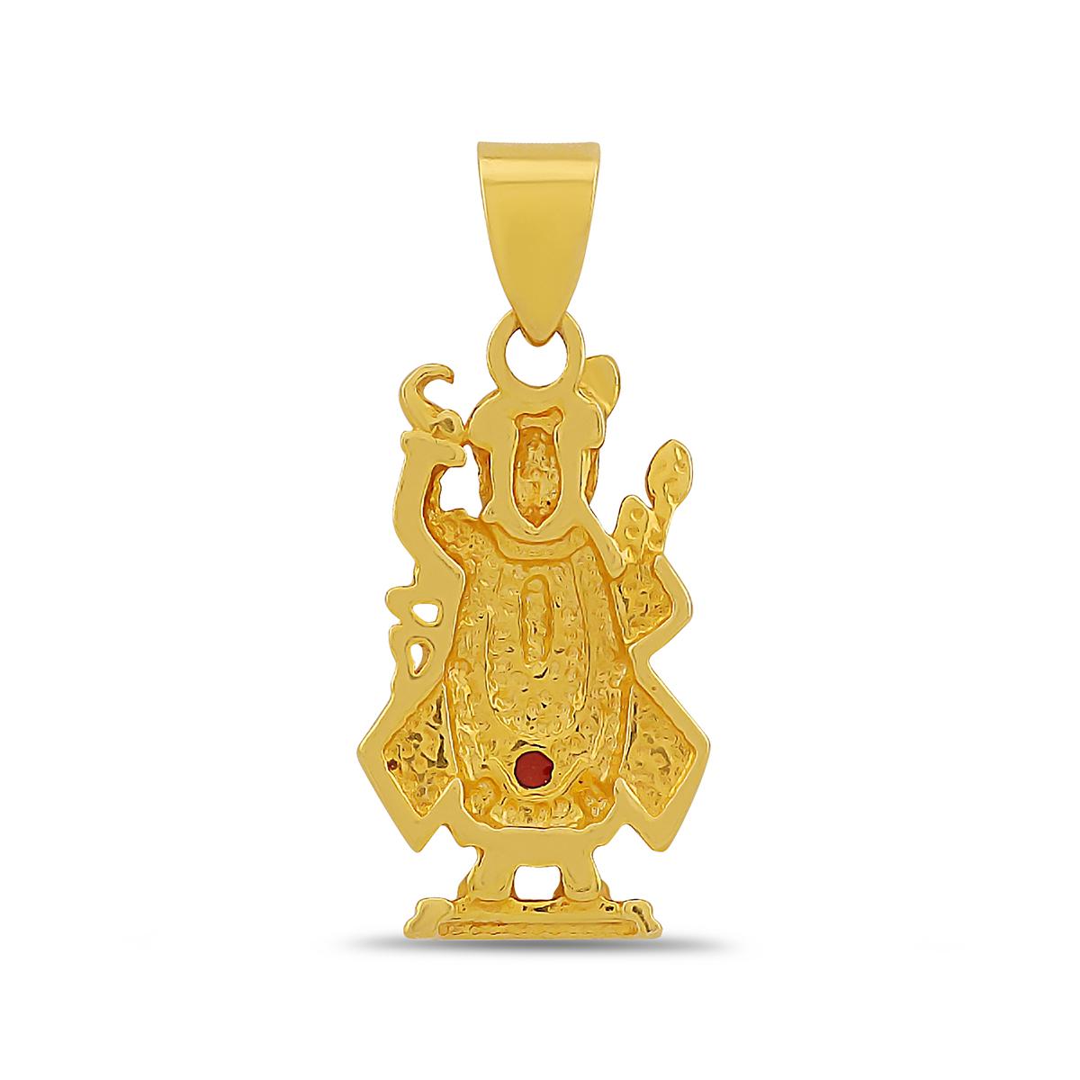22ct Gold Enamelled Balaji Design Pendant 