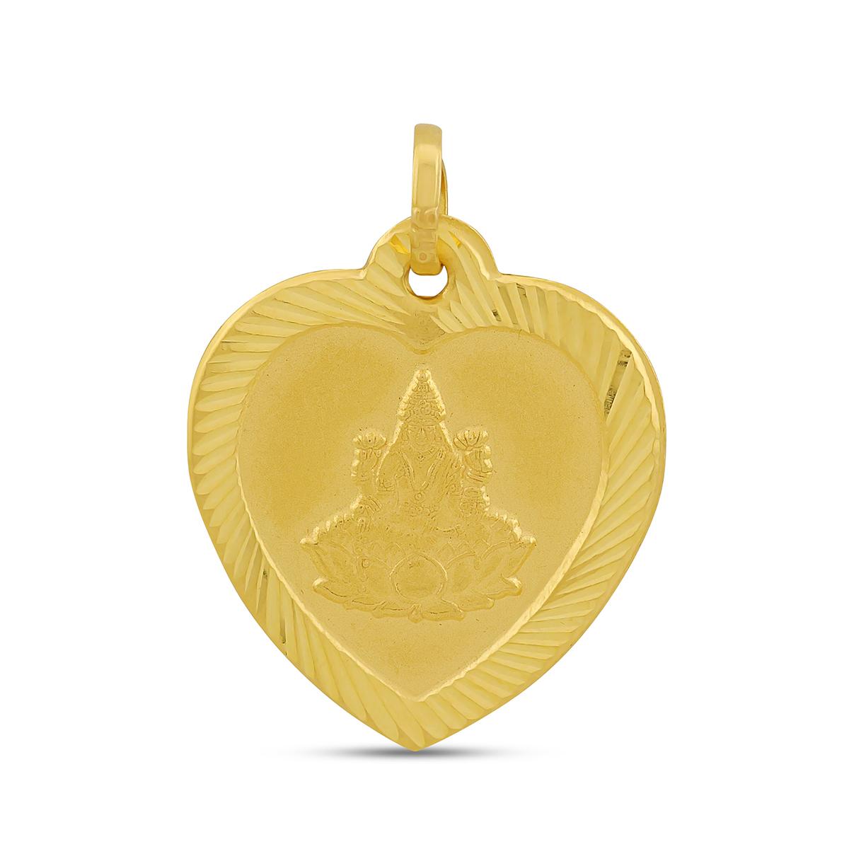 22ct Gold Heart of Prosperity Lakshmi Pendant Image