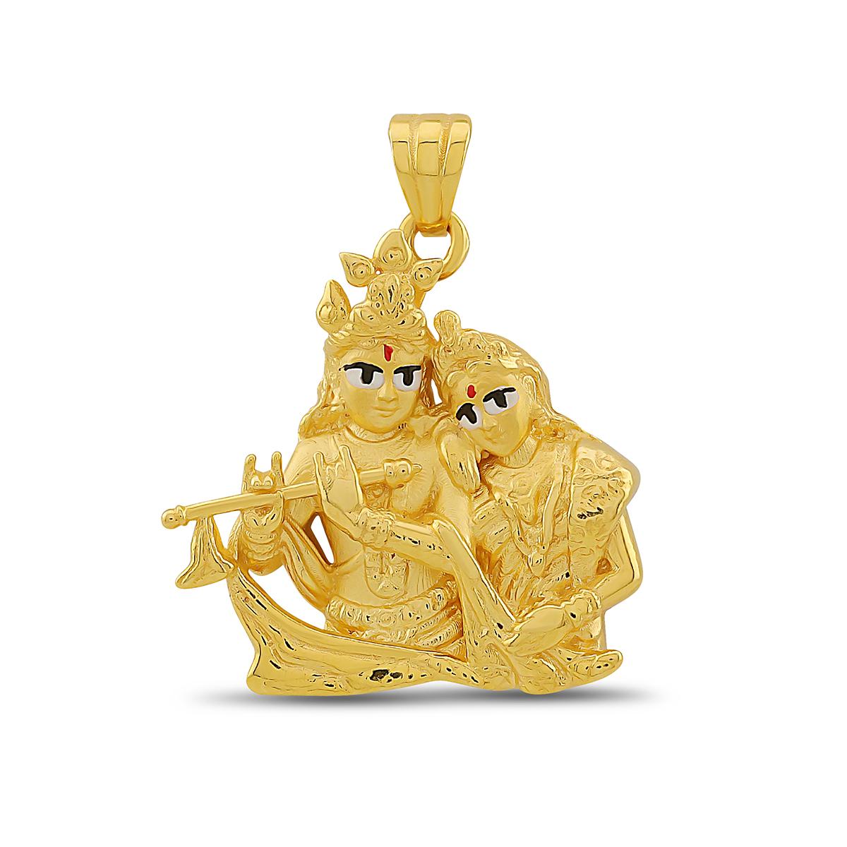 22ct Gold Radha Krishna Harmony Pendant Image