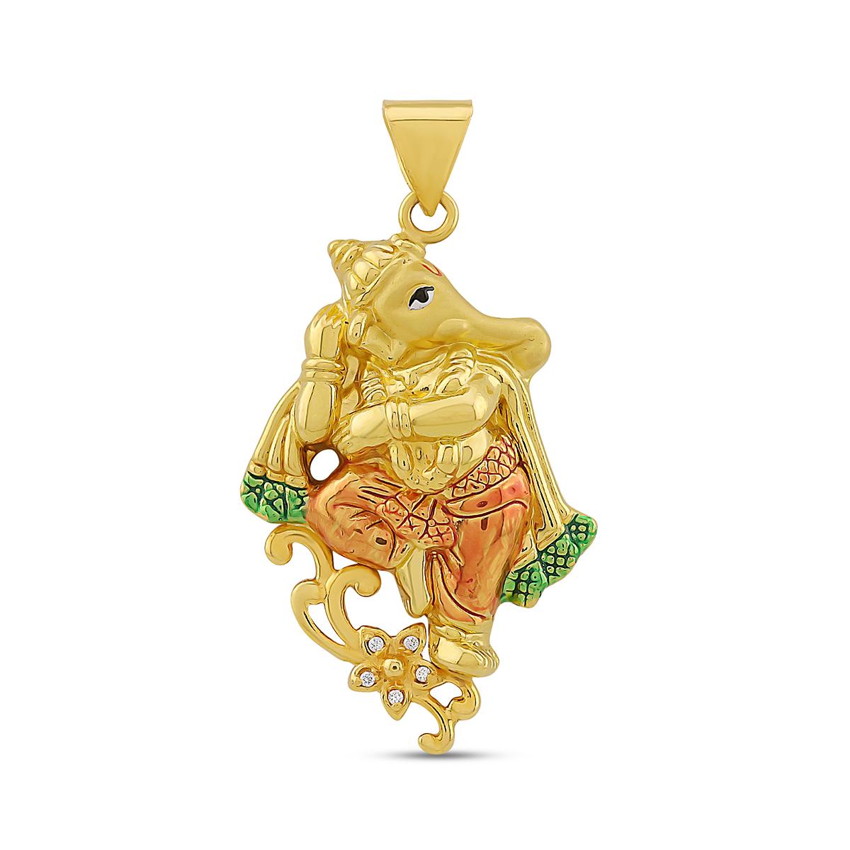 22ct Gold Timeless Radha Krishna Pendant Image