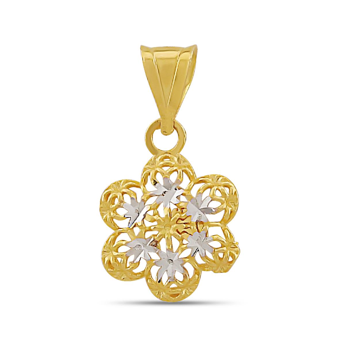 22ct Gold Filigree Rhodium Pendant Image