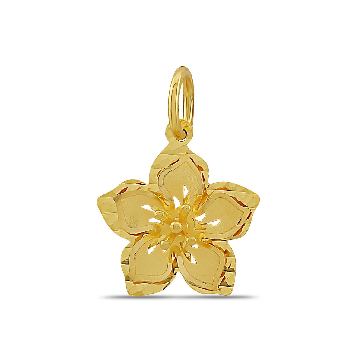 22ct Gold Double Flower Pendant Image