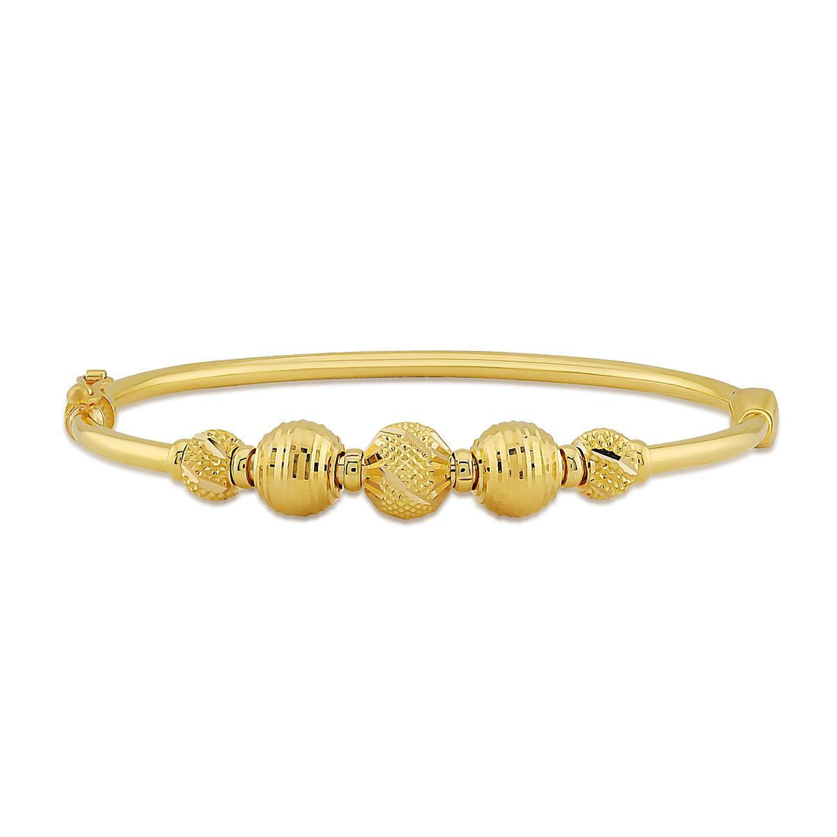 Gold Five Ball Design Single Bangle