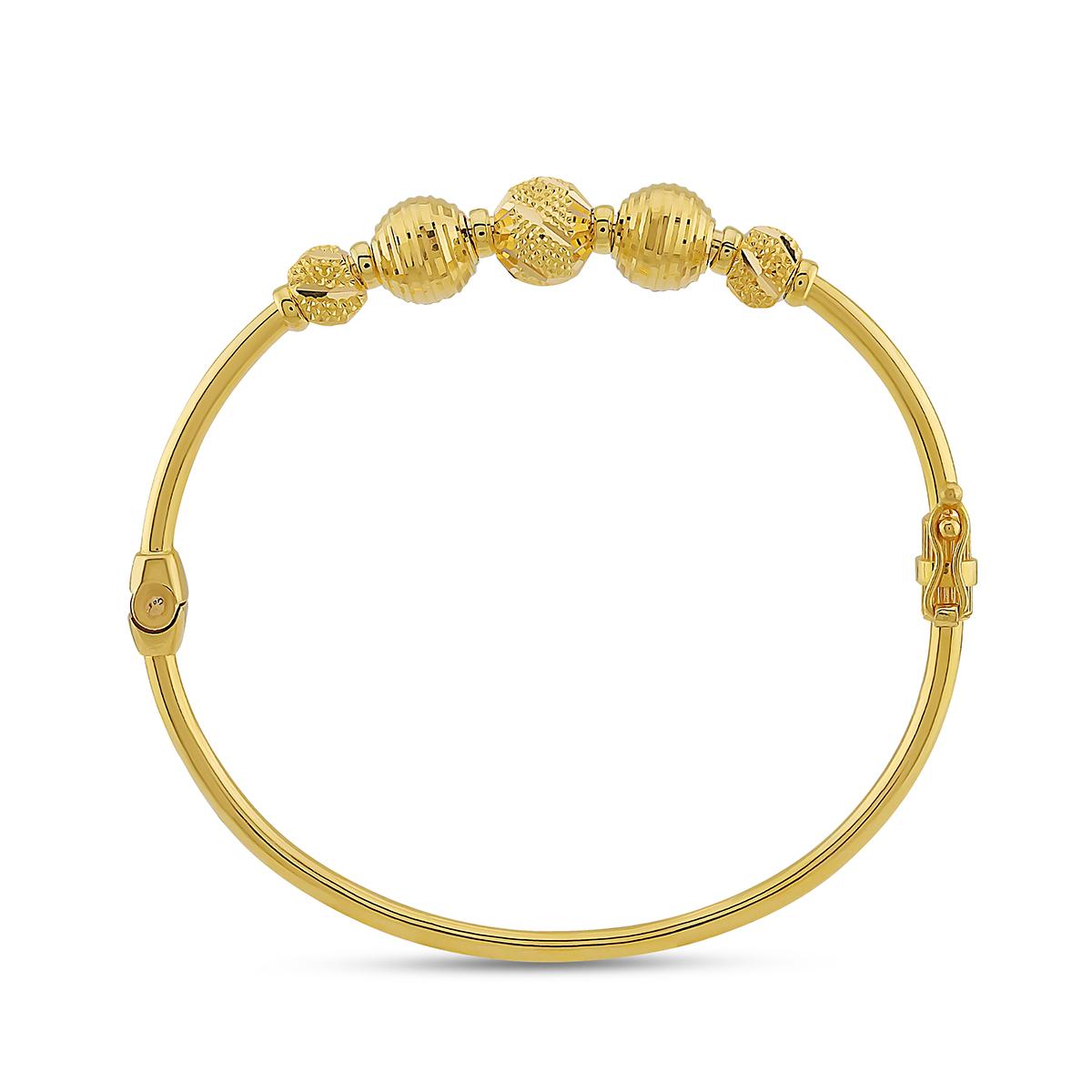 Gold Five Ball Design Single Bangle