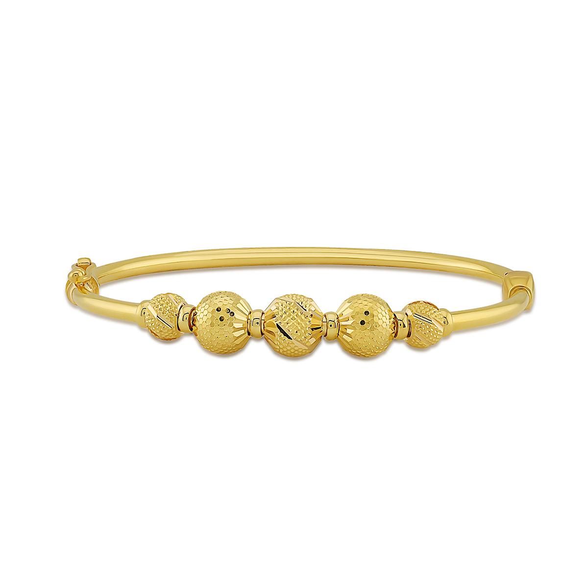 Gold Five Ball Design Single Bangle