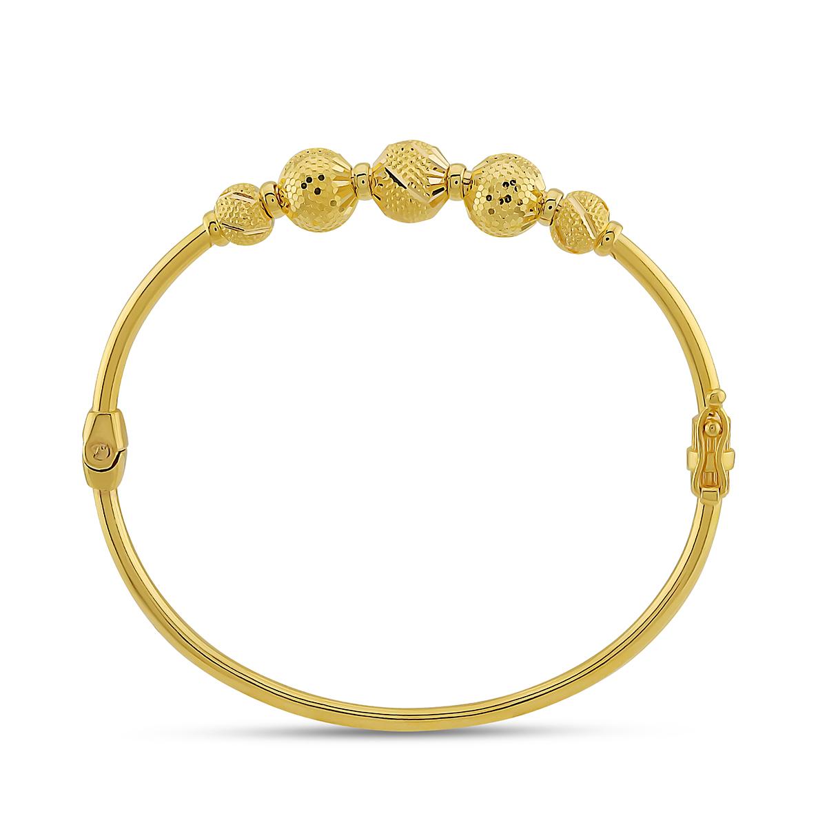 Gold Five Ball Design Single Bangle