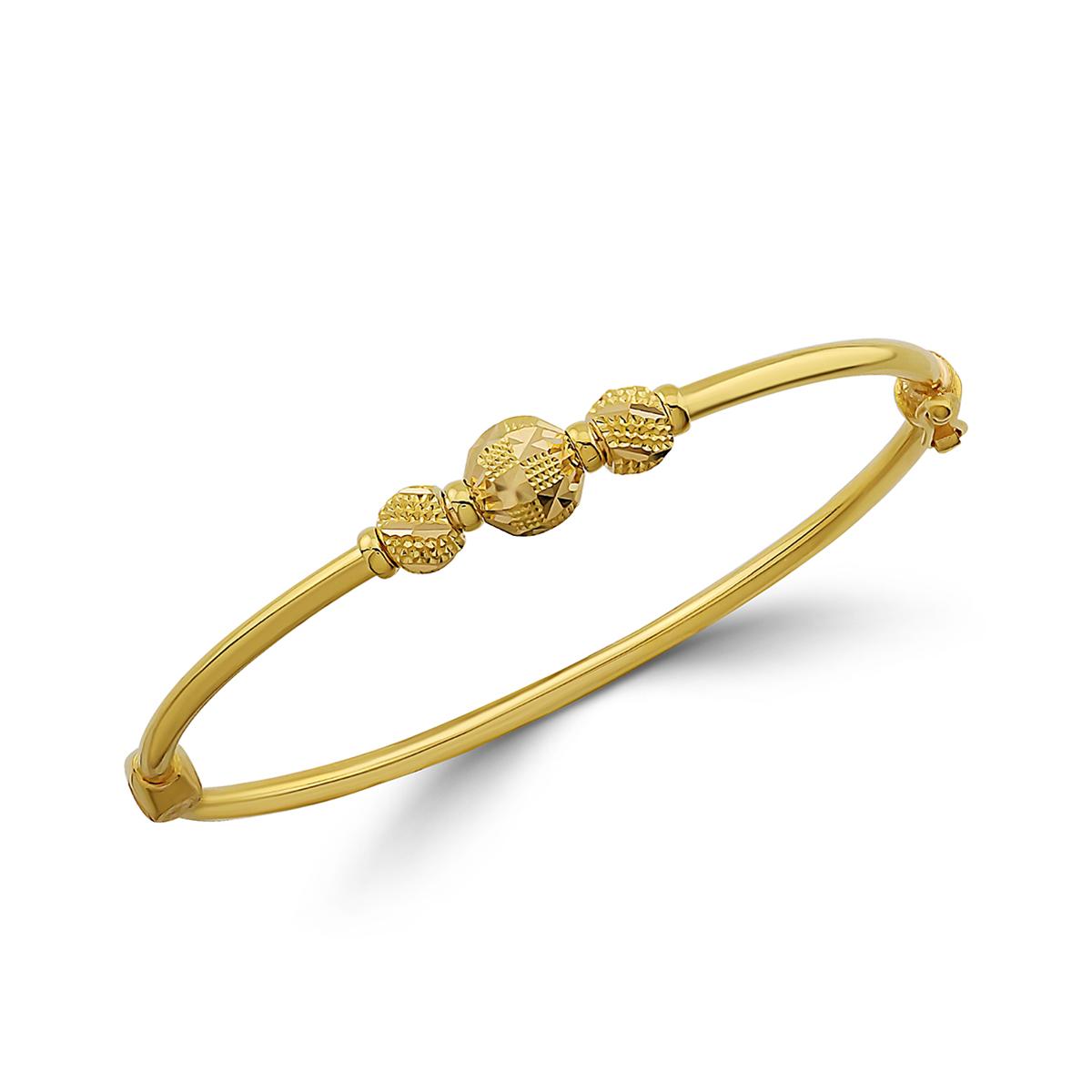 Decorative Three Ball Single Bangle Image