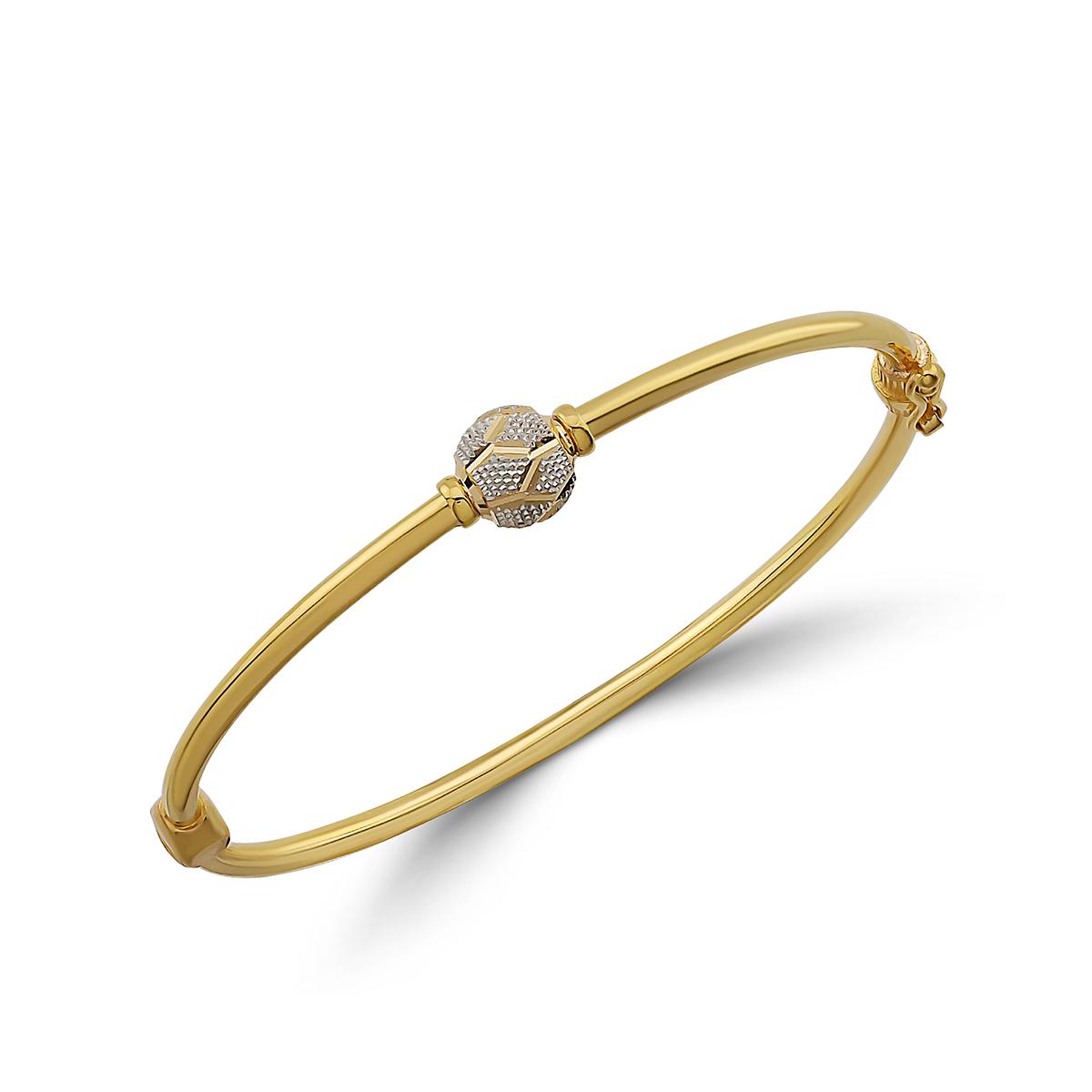 Single Rhodium Ball Single Bangle Image