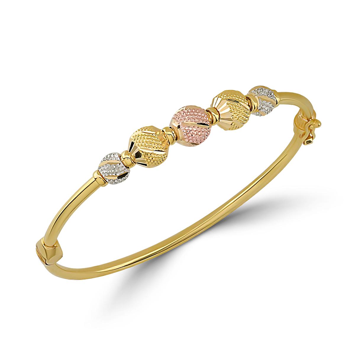 Sparkly Tri Colour Ladies Bangle Image