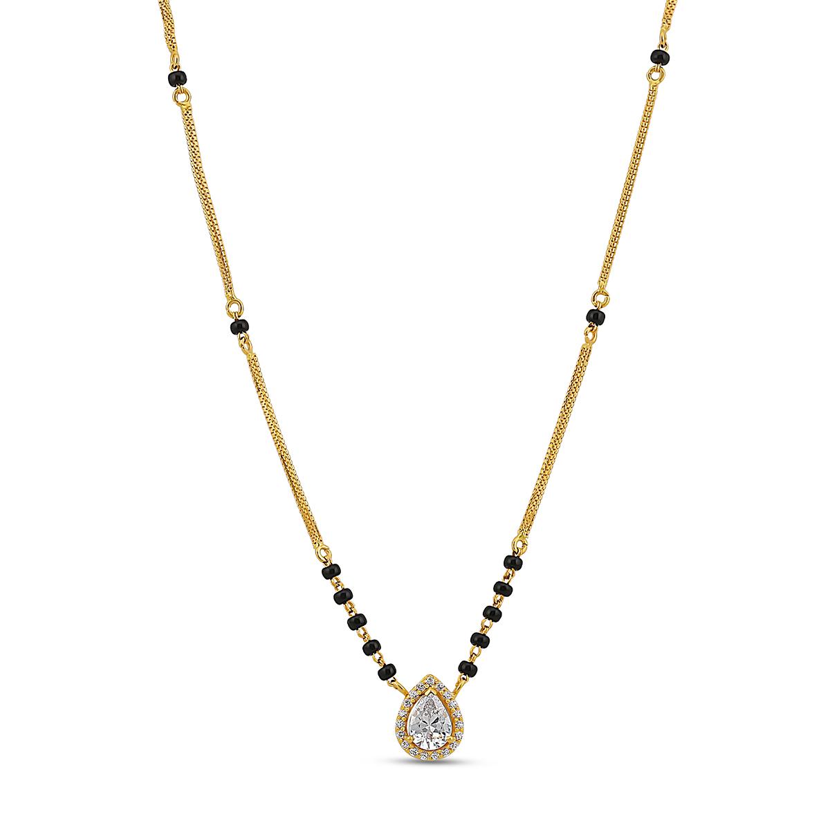 Pear Pendant Mangalsutra Chain