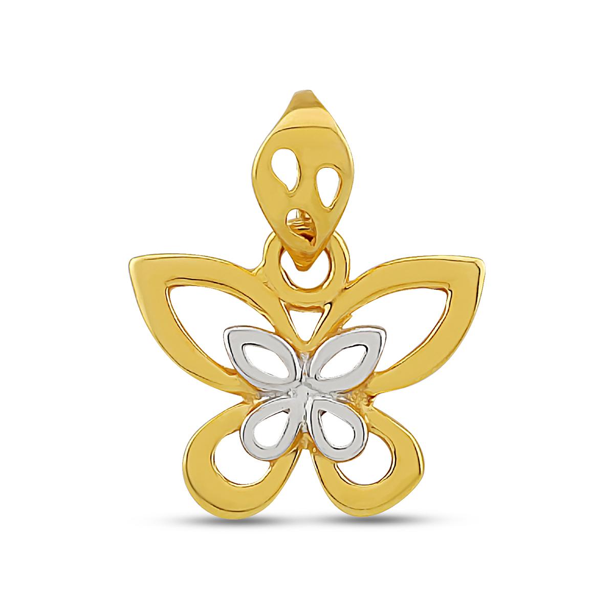 22ct Rhodium Butterfly Pendant Image
